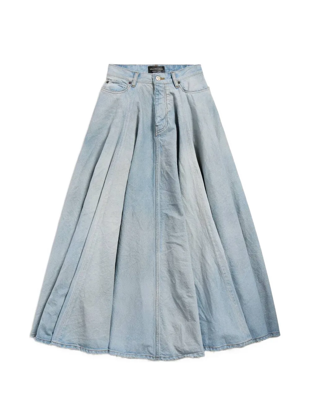 Balenciaga fringe-detail maxi skirt - Blu