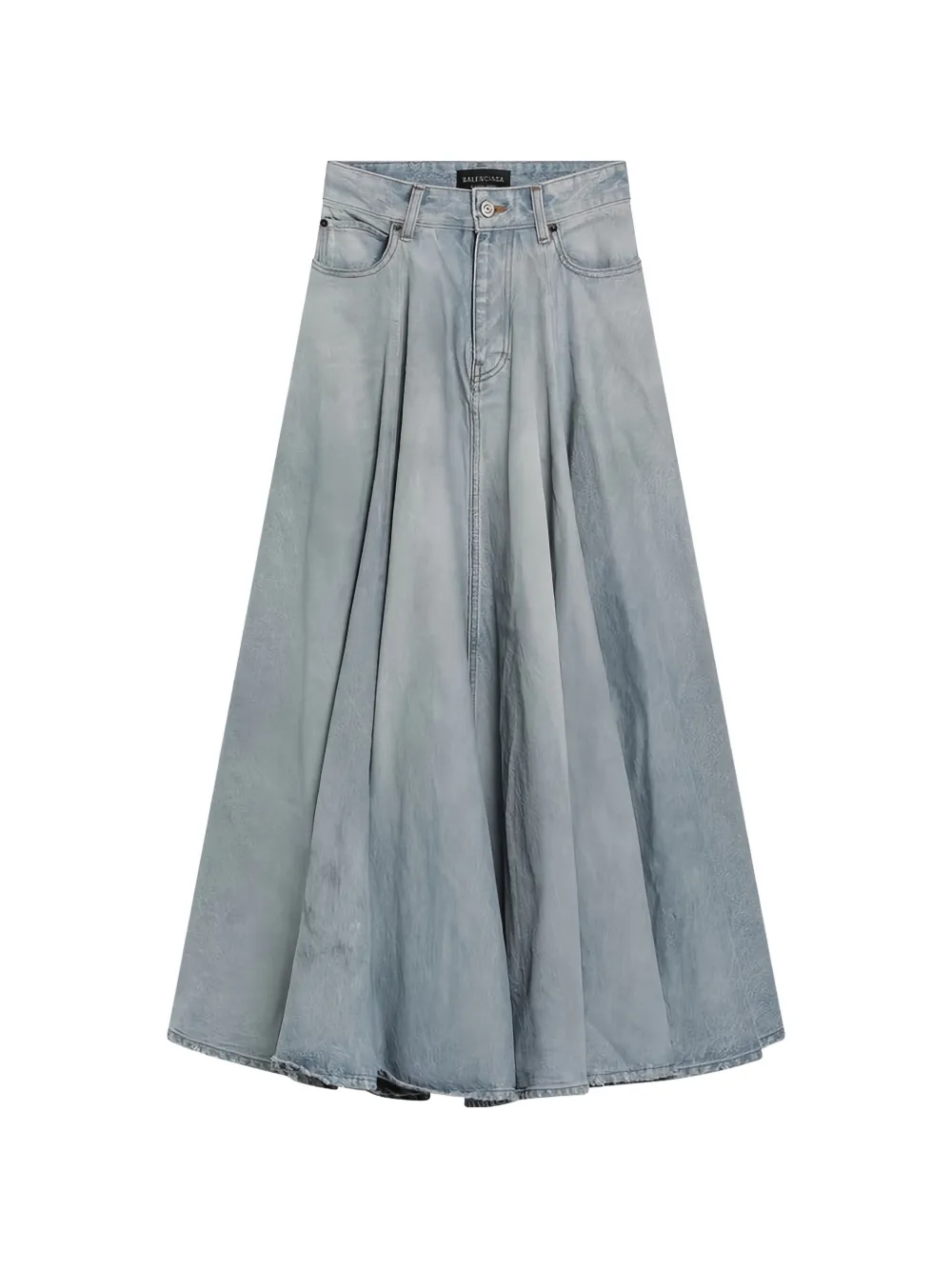 Balenciaga fringe-detail maxi skirt - Blu