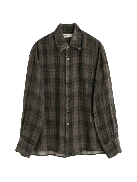 OUR LEGACY Above pocket checked shirt