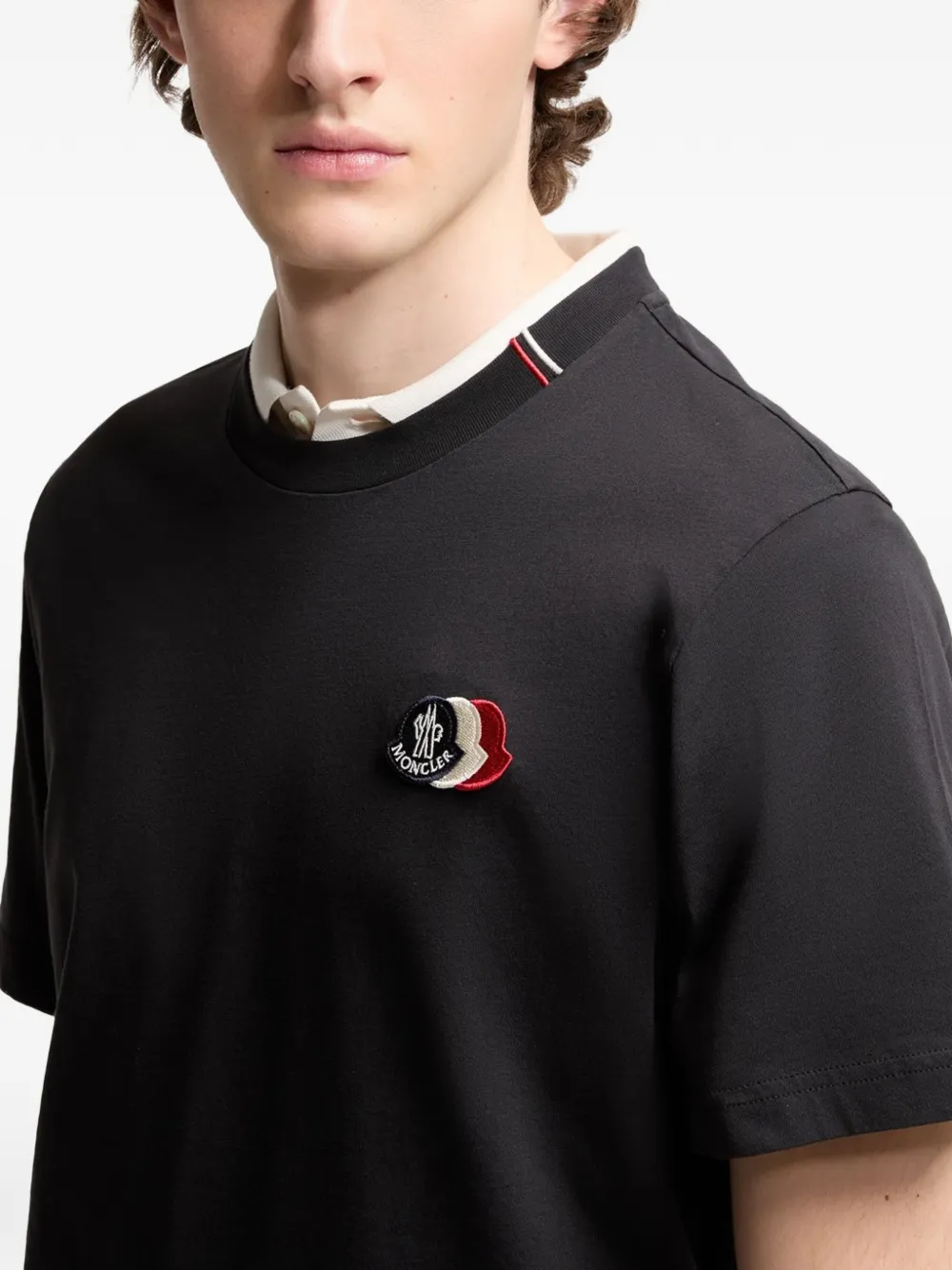 Moncler T-shirt met logopatch Blauw