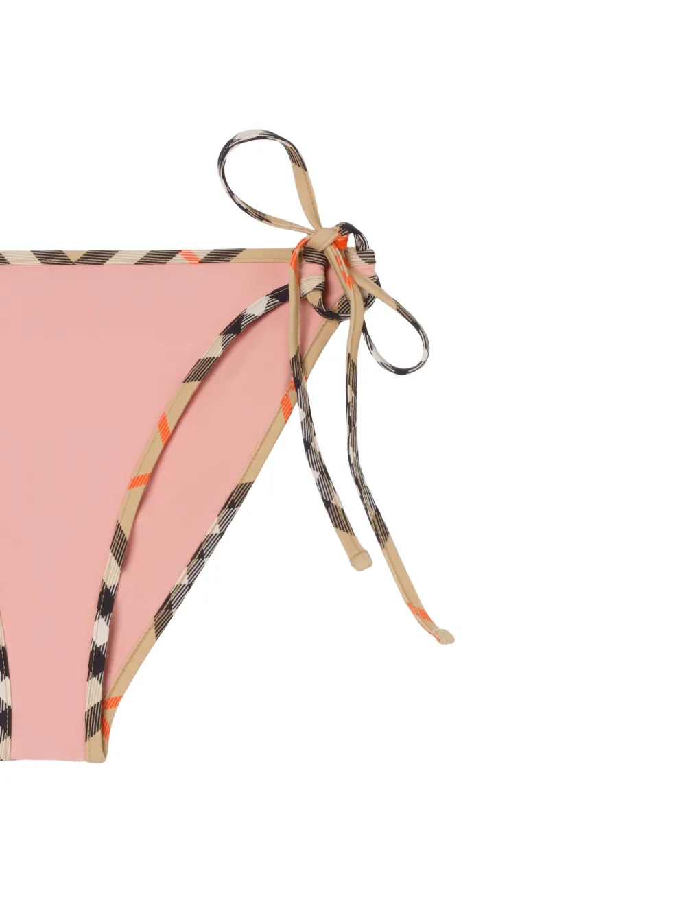  Burberry Check Trim Bikini Briefs - Pink 