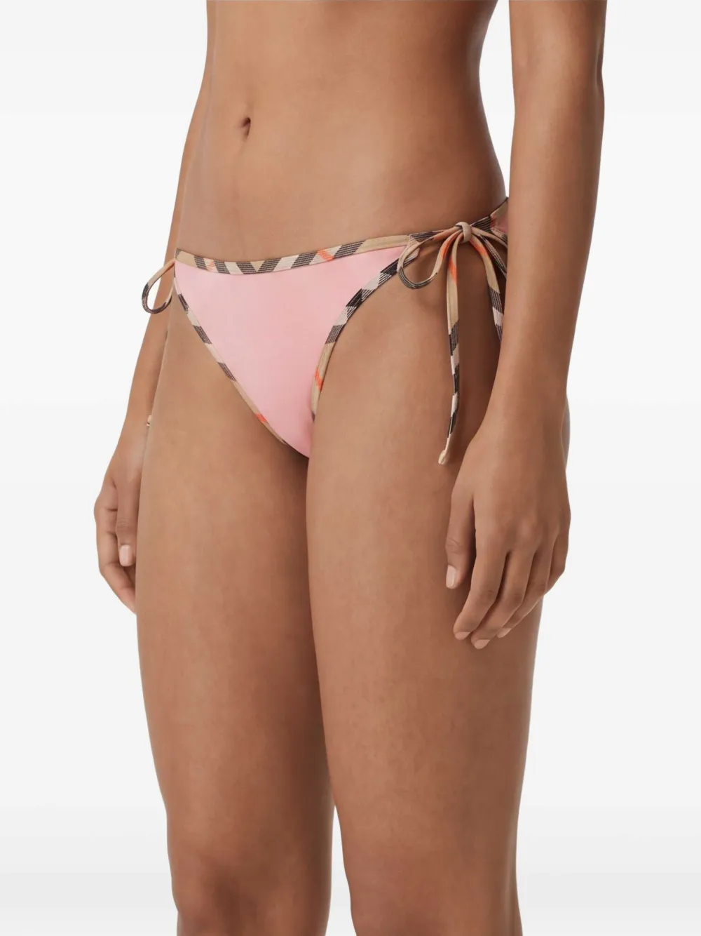 Burberry Bikinislip met geruite afwerking Roze