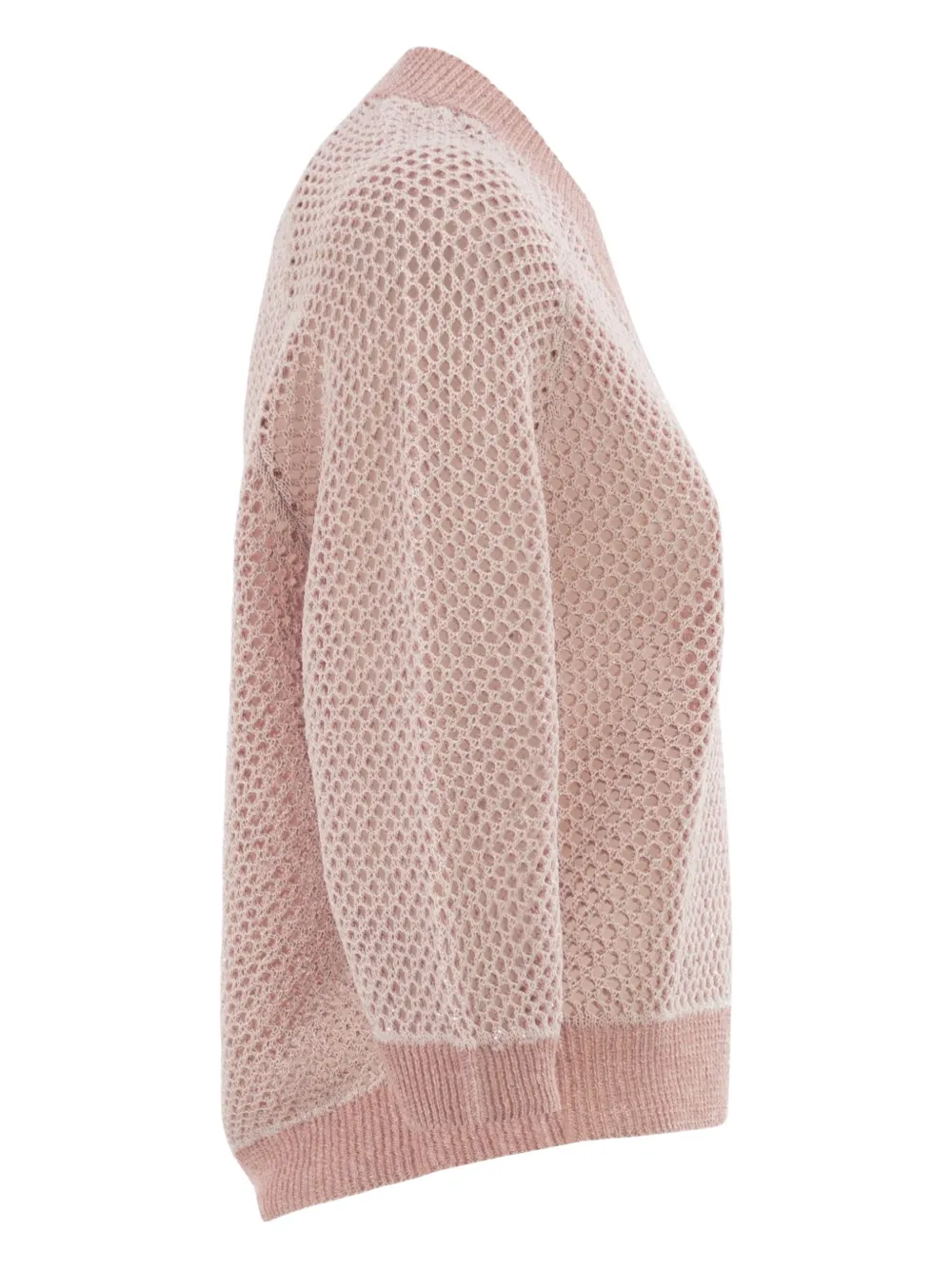 Peserico Trui met V-hals Roze