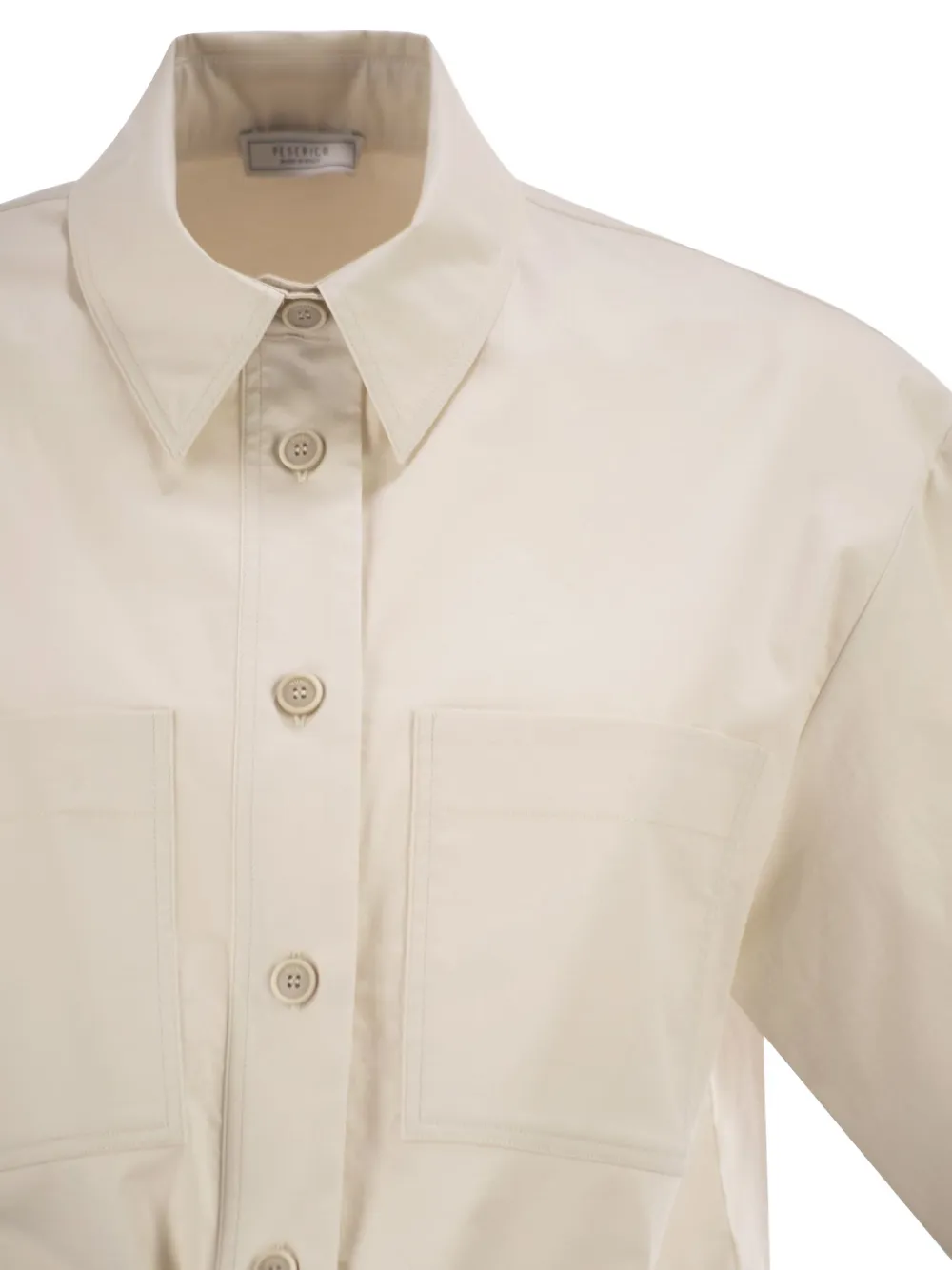 Peserico Blouse met trekkoord Beige
