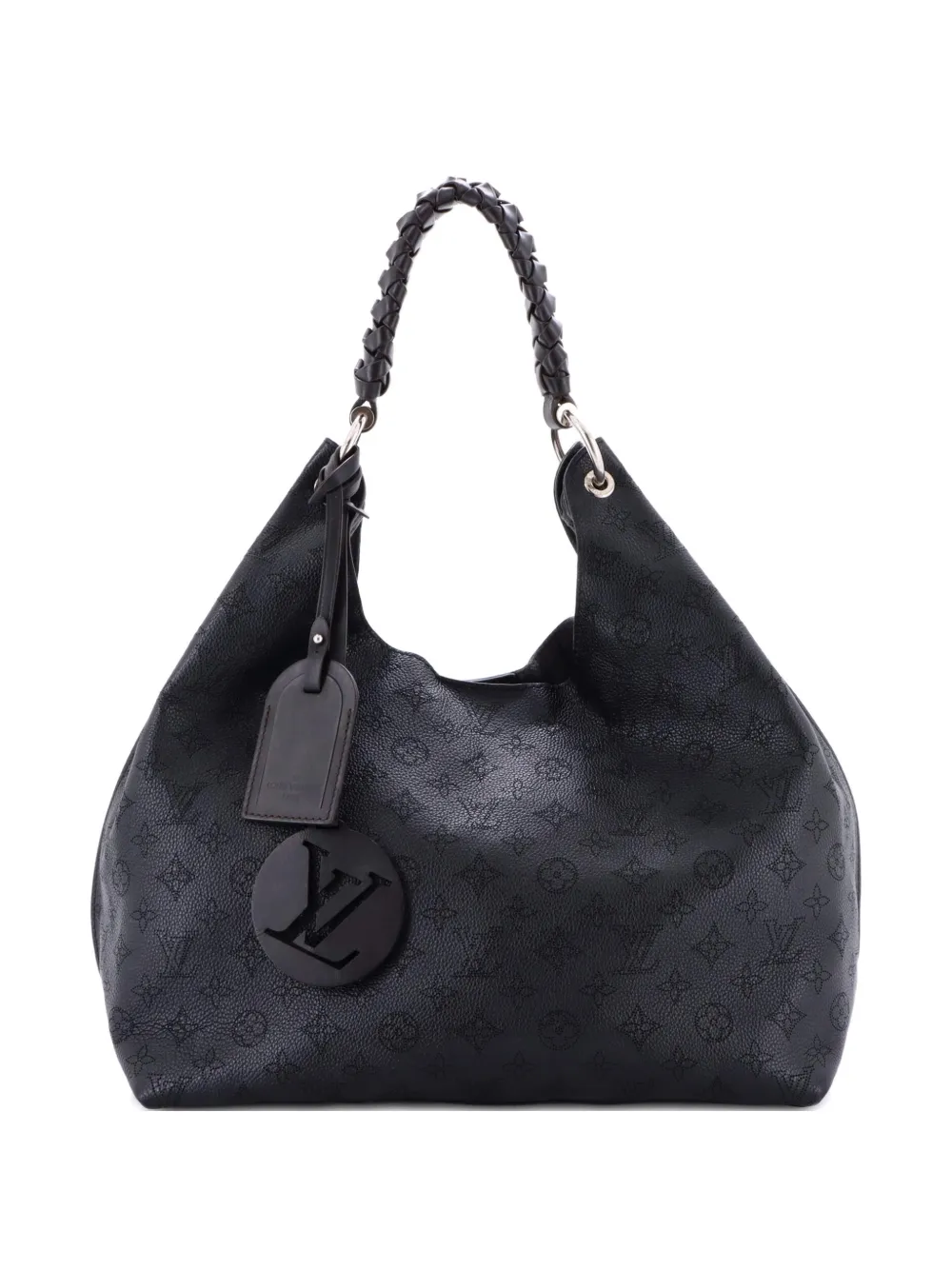 Louis Vuitton Pre-Owned Carmel Mahina Leather hobo bag - Black