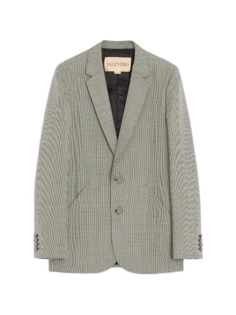 Valentino Garavani Valentino single-breasted wool jacket with houndstooth pattern