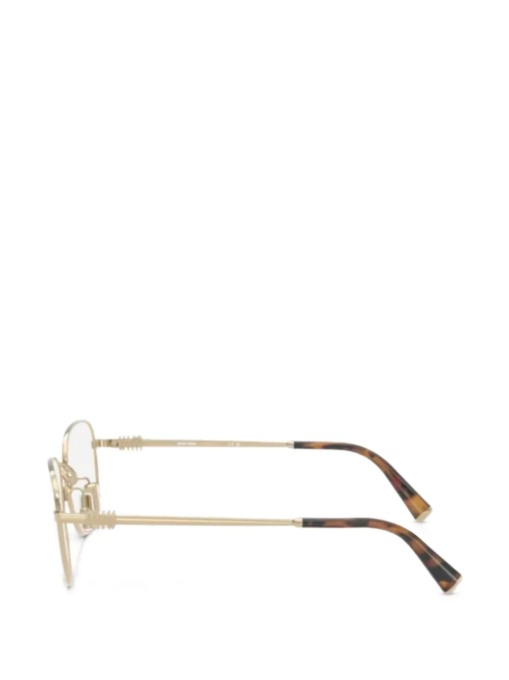Miu Eyewear Bril met geometrisch montuur Goud