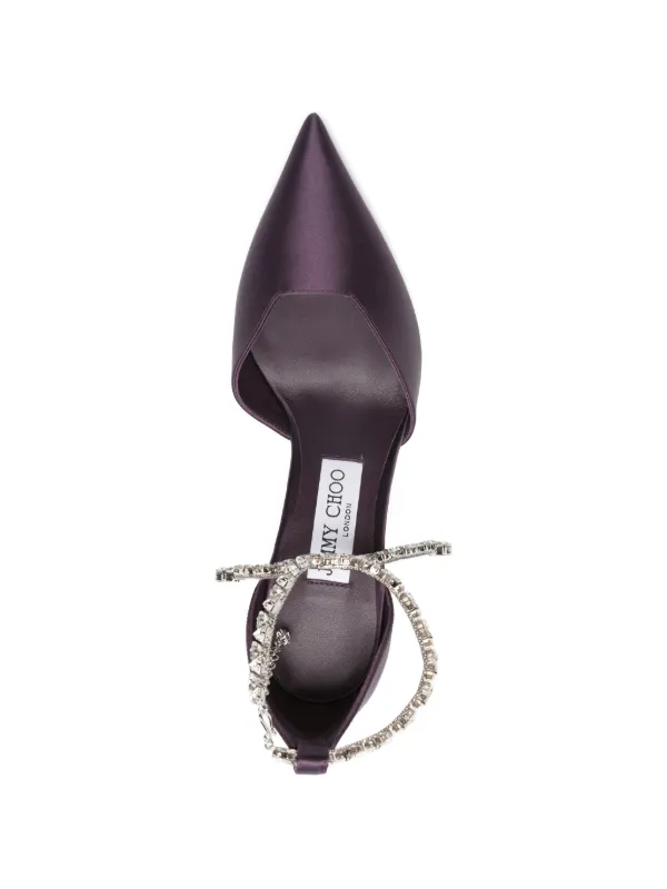 Jimmy Choo Stevie アンクルストラップ パンプス | パープル | FARFETCH JP