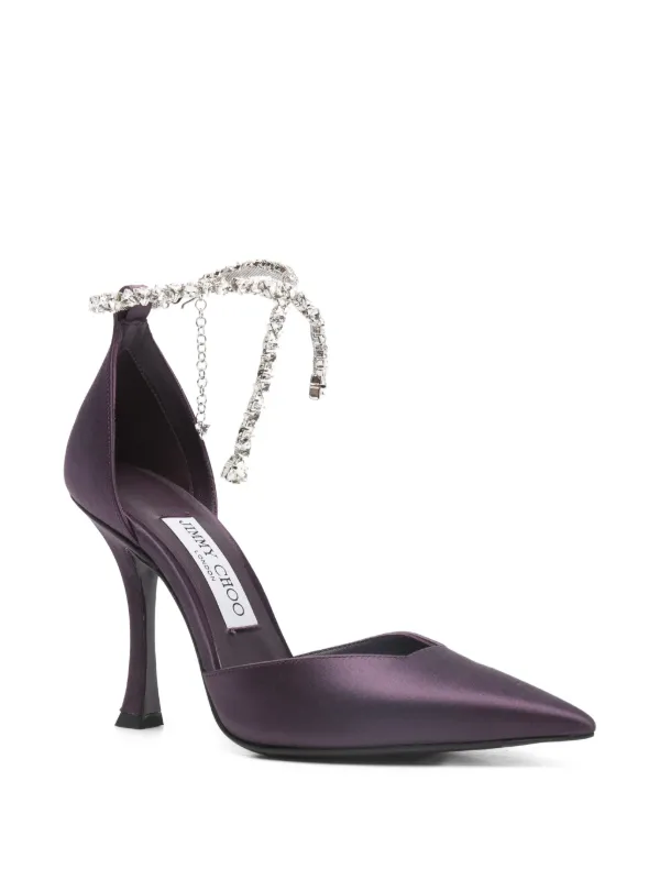 Jimmy Choo Stevie アンクルストラップ パンプス | パープル | FARFETCH JP