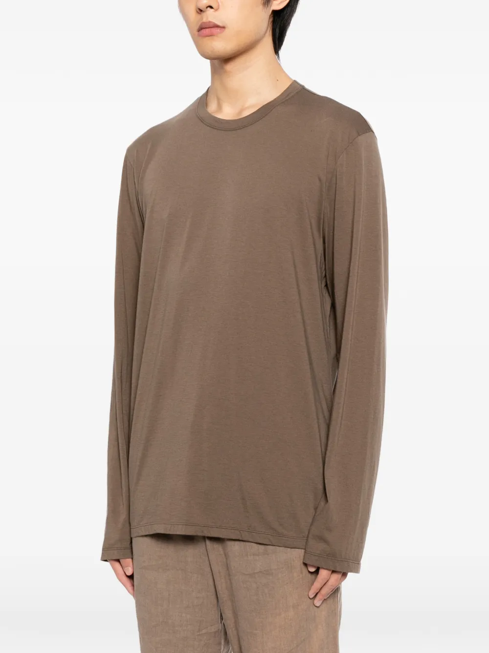 James Perse Taxi T-shirt met ronde hals Bruin
