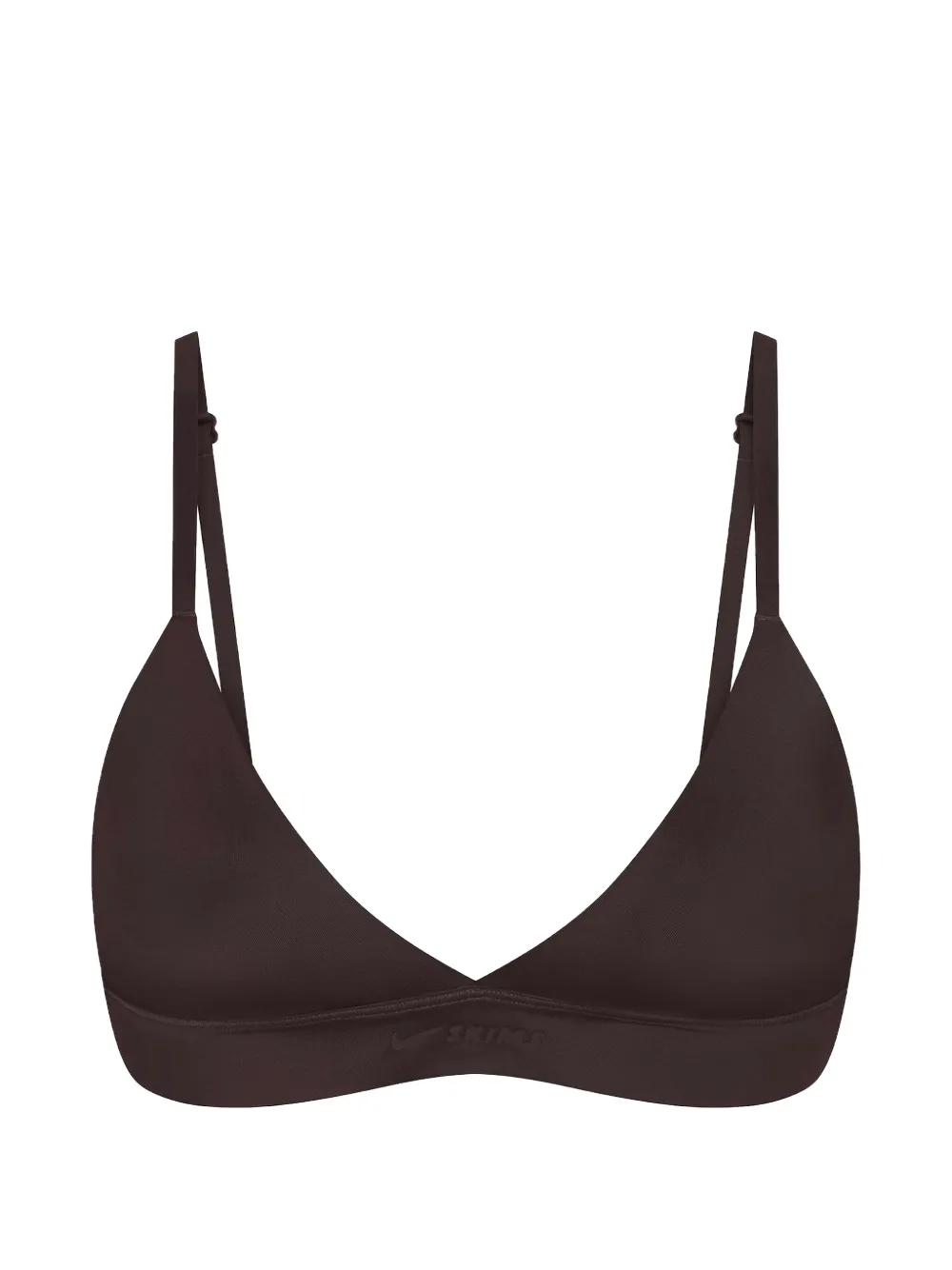 Skims X Nike Shine Triangle Sports Bra In Brown