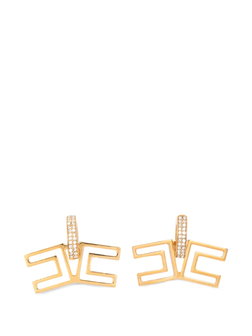 Elisabetta Franchi logo-detail earrings - Oro