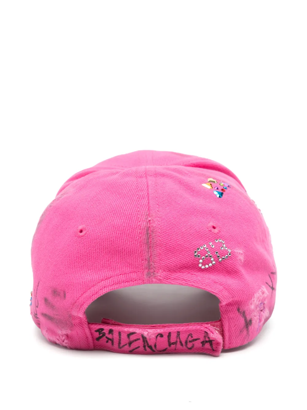 Balenciaga embellished cap hat - Roze