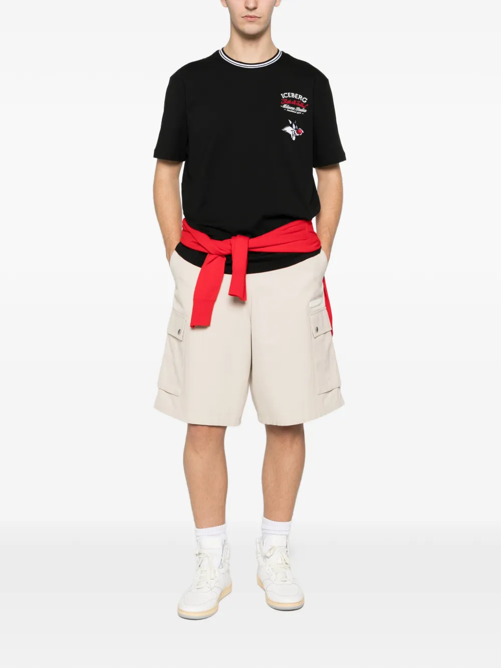 Iceberg ringer graphic T-shirt - Zwart