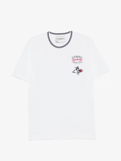 Iceberg striped trim graphic T-shirt