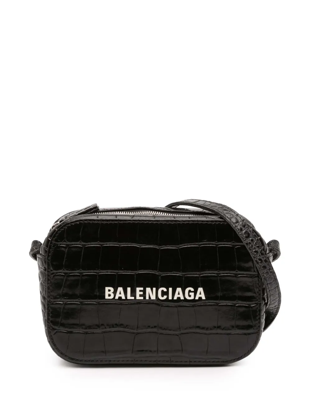 Balenciaga Pre-Owned 2020 XS Embossed Leather Everyday Camera Bag crossbody bag - Nero