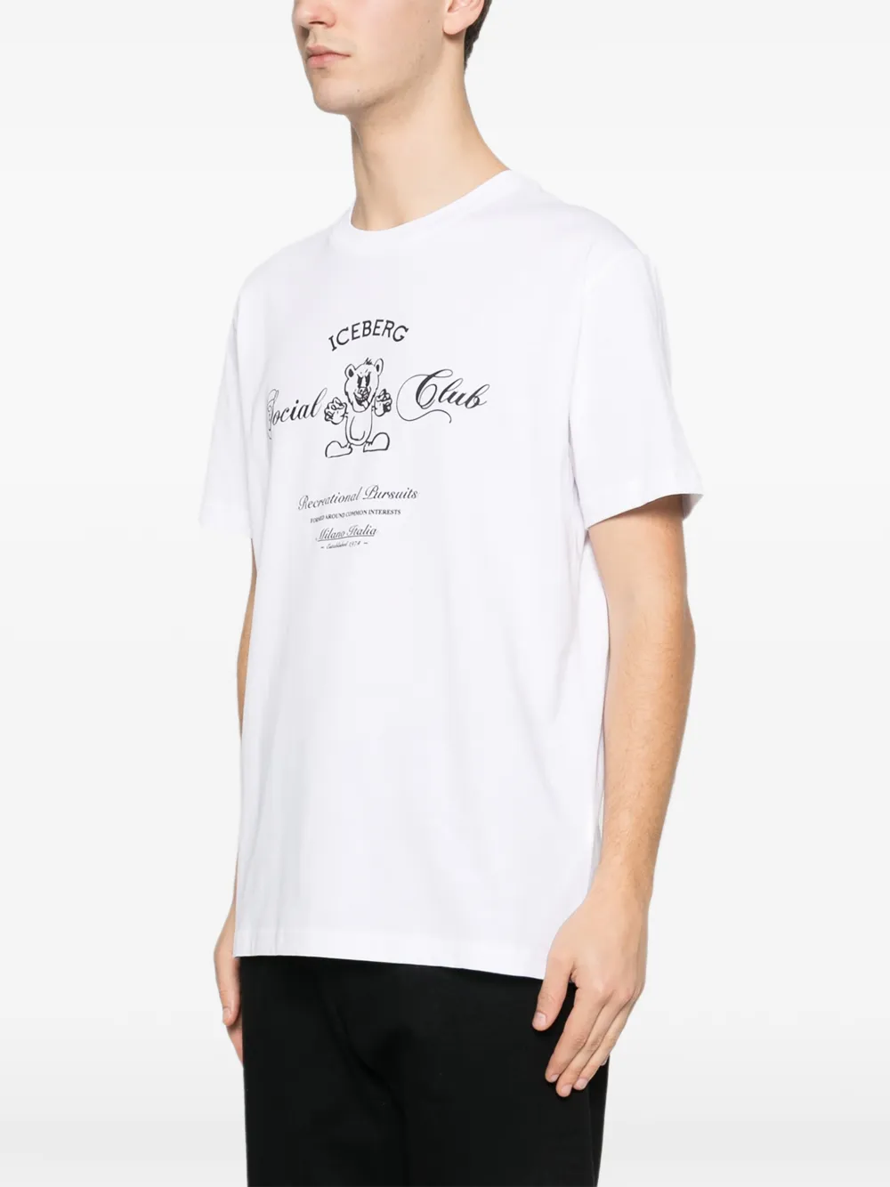 Iceberg T-shirt met grafische print Wit