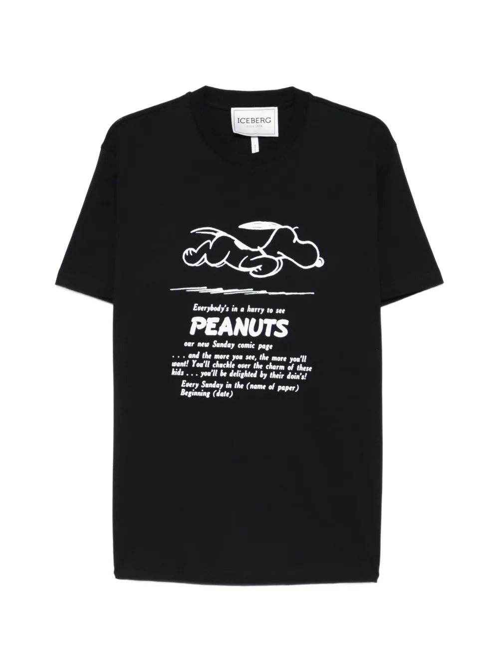 Iceberg peanuts print T-shirt - Nero