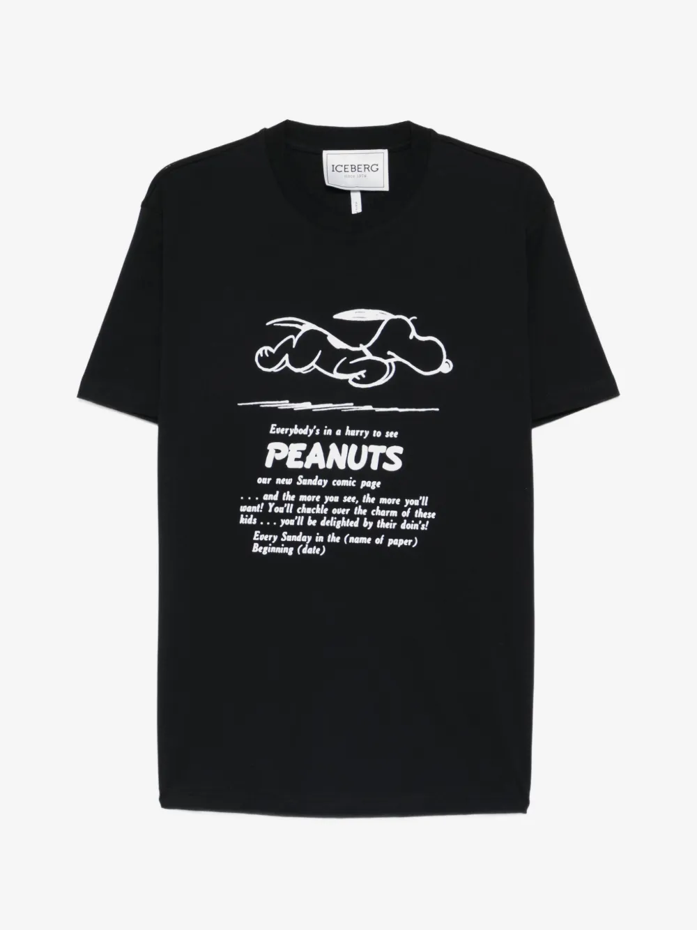 Iceberg peanuts print T-shirt | Black | Image 1