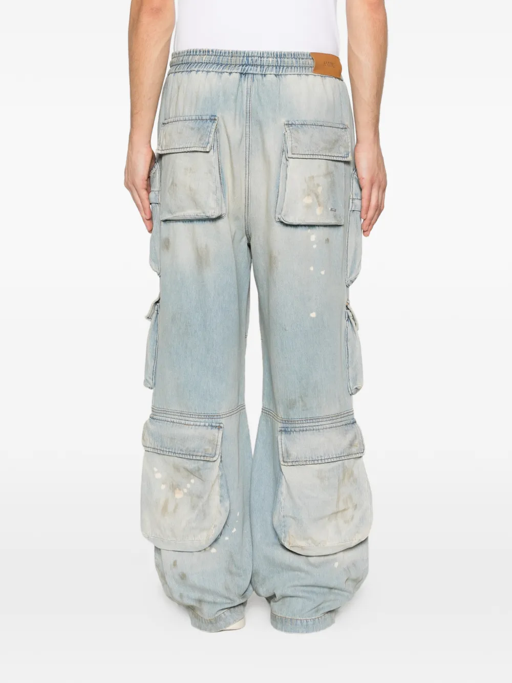 drawstring-fastening cargo jeans