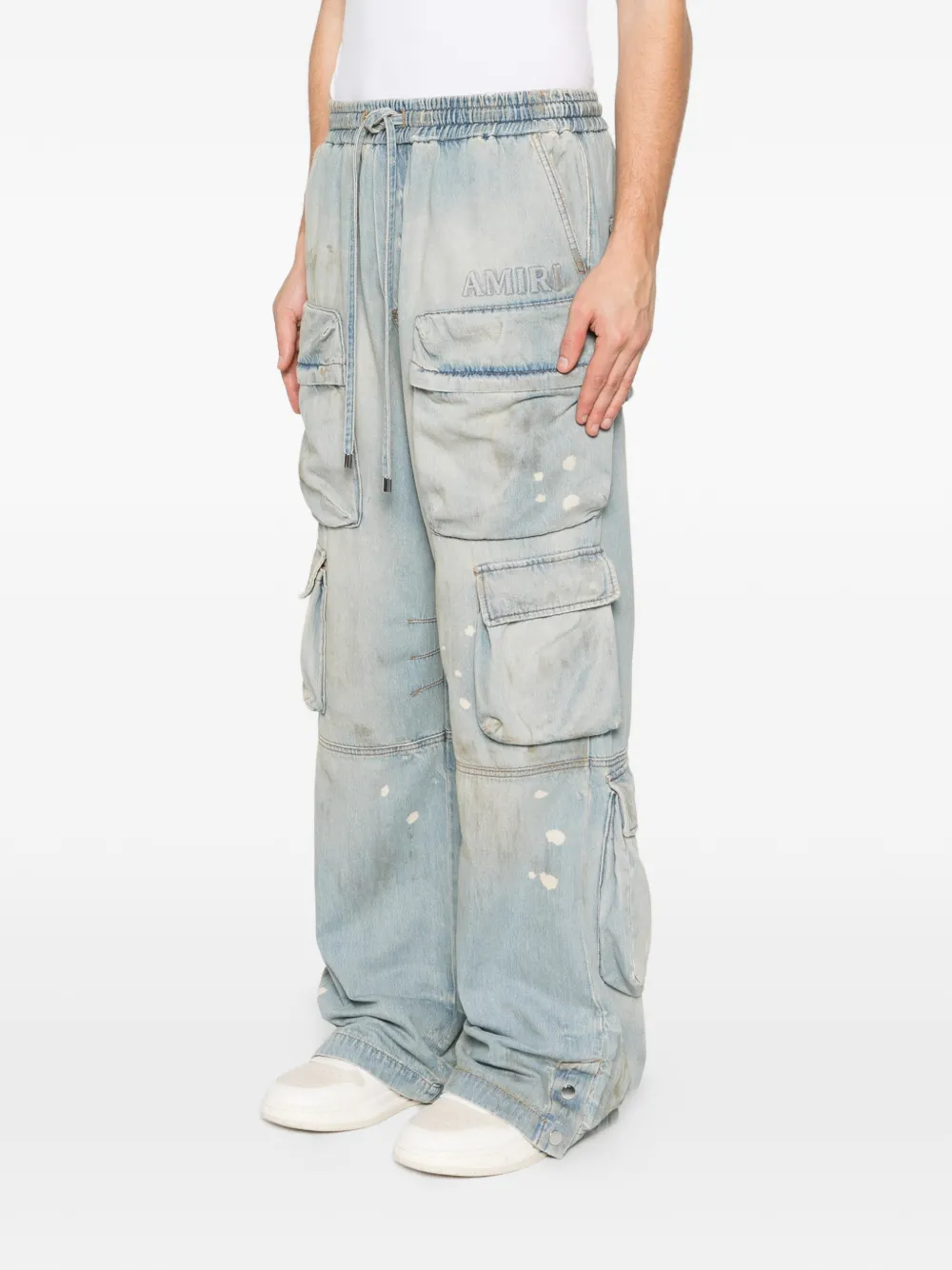 AMIRI drawstring-fastening cargo jeans - Blauw