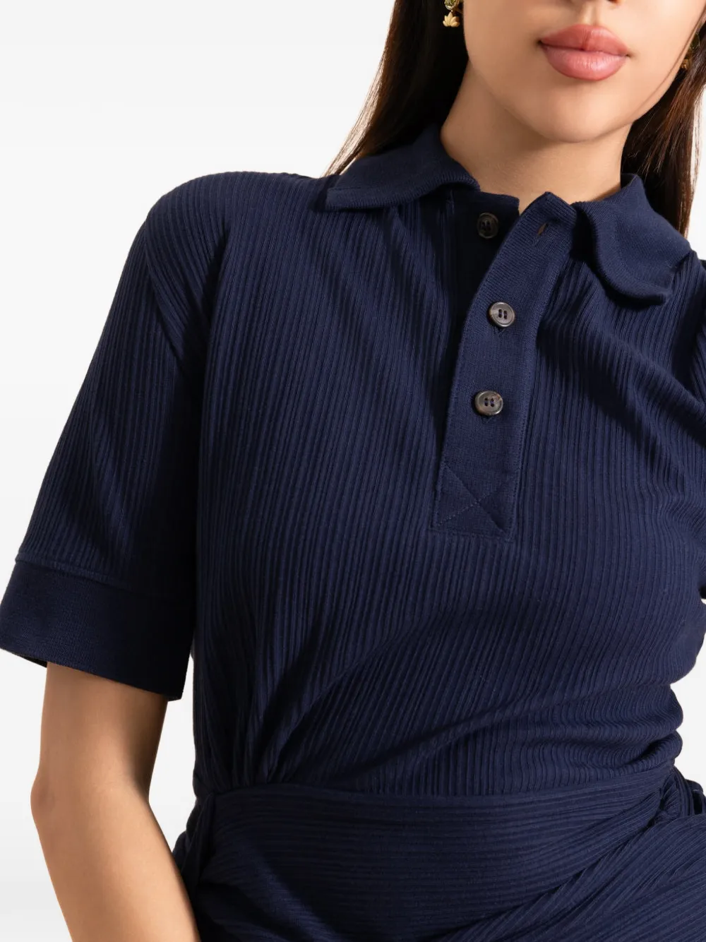 Victoria Beckham Poloshirt met korte mouwen Blauw