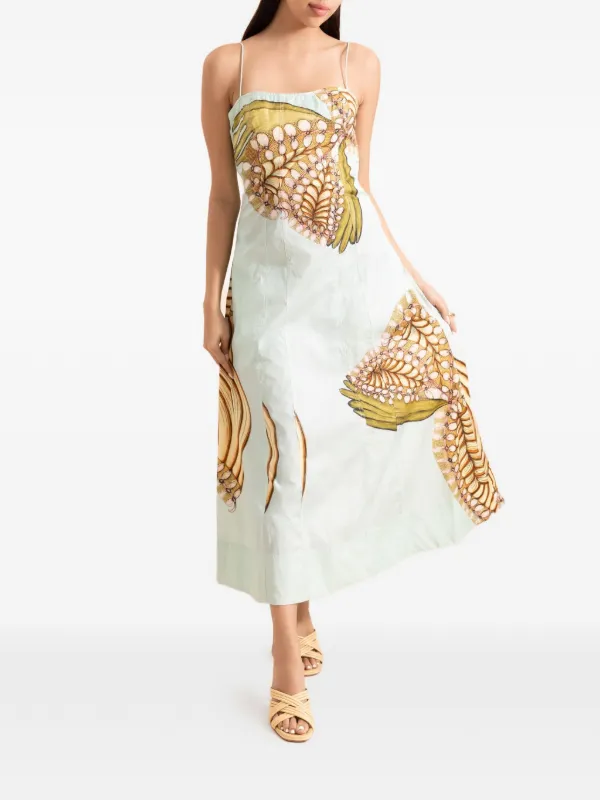 Ulla Johnson Vesela Cami Midi Dress in Green