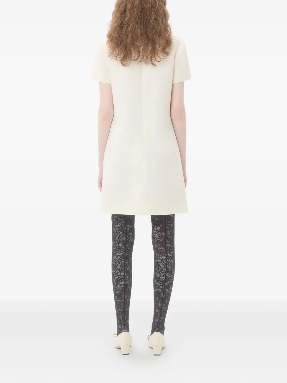 Valentino Garavani VGold mini-jurk met zak Beige
