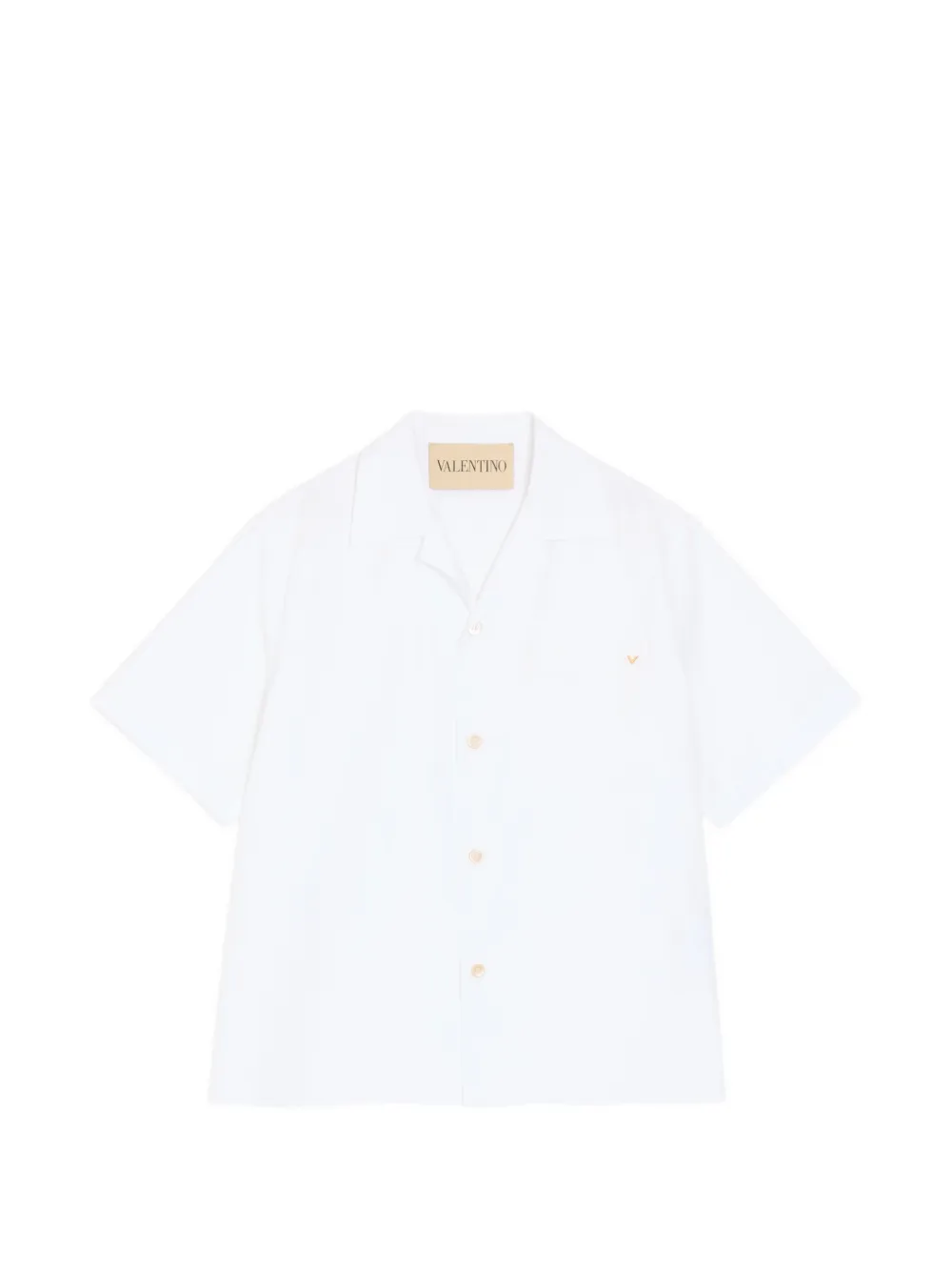 Valentino Garavani Camicia stile bowling VGold - Bianco
