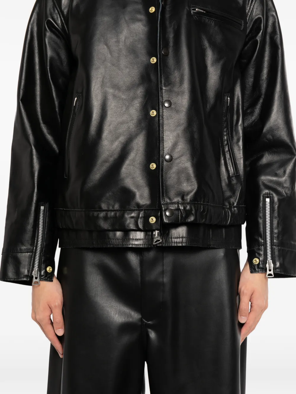 Sacai ジップディテール ジャケット | ブラック | FARFETCH JP