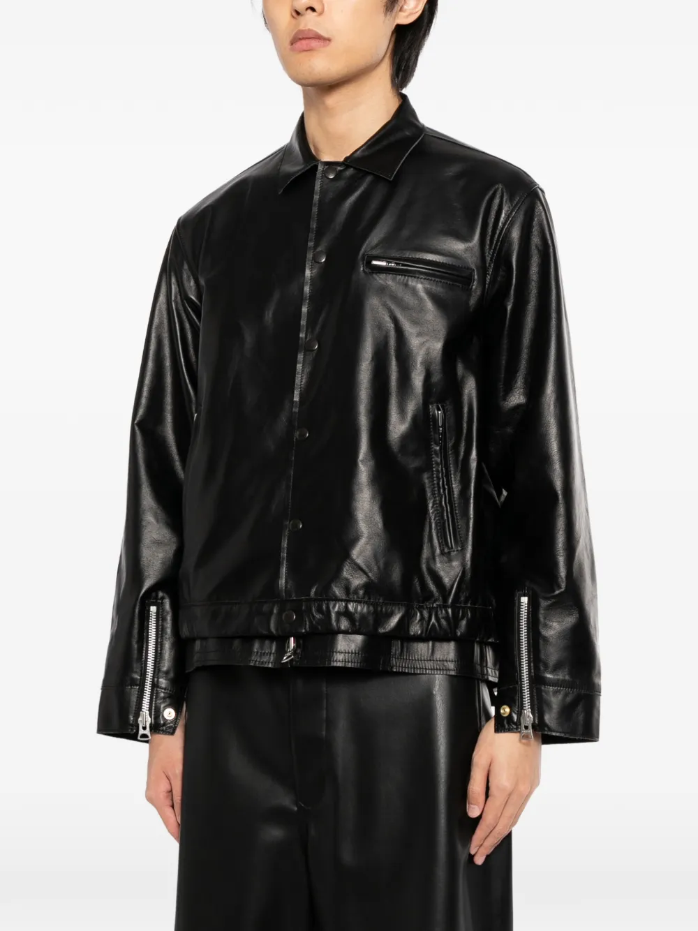 Sacai ジップディテール ジャケット | ブラック | FARFETCH JP