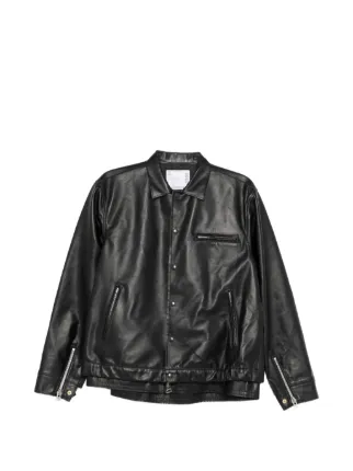 Sacai ジップディテール ジャケット | ブラック | FARFETCH JP