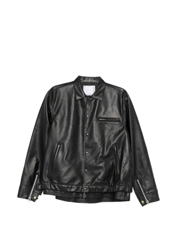 サカイ　sacai ブラックブルゾン　ショート丈　半袖　サイズ2 Nike Sacai SS Top Black サカイショートスリーブトップブラック (Nike