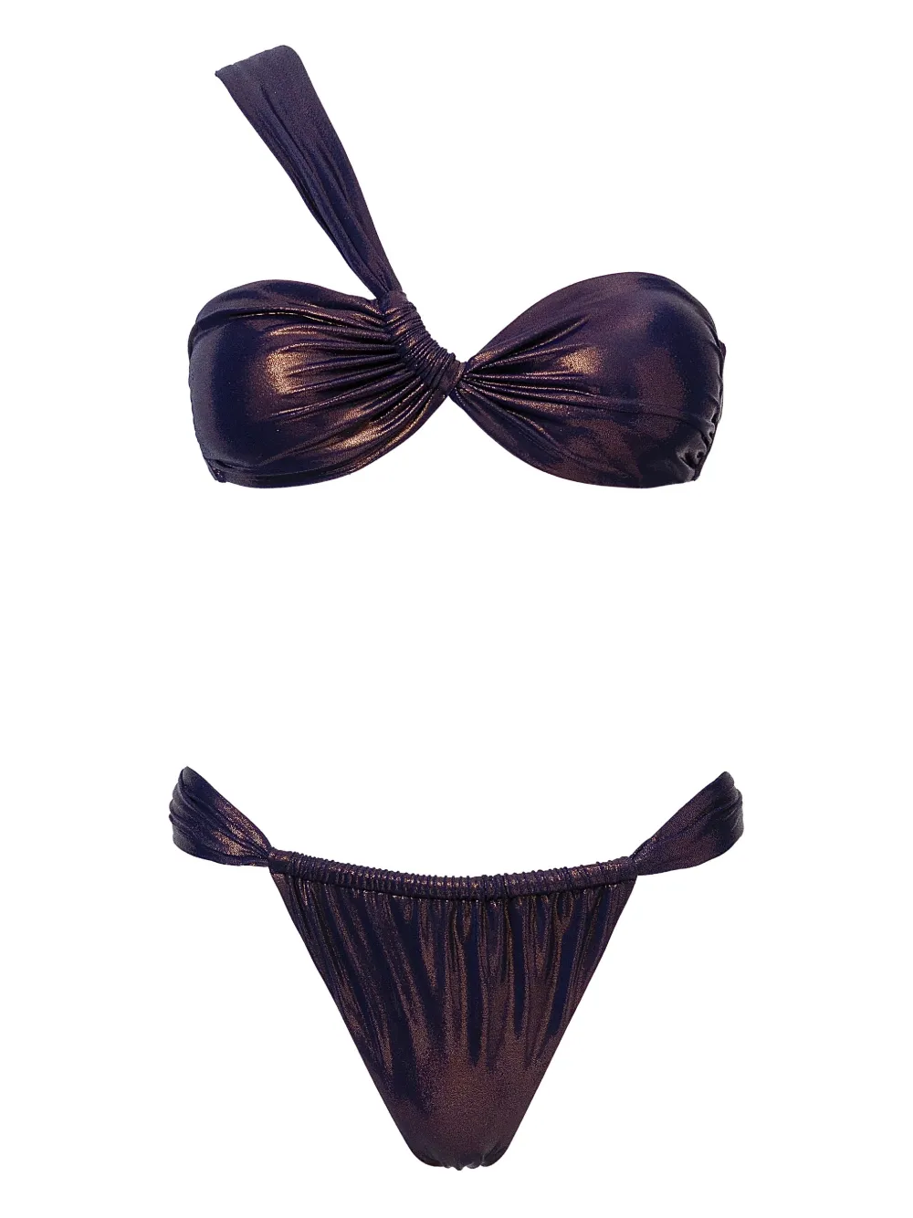 SOFIA ERHAN Chiara one-shoulder bikini - Viola