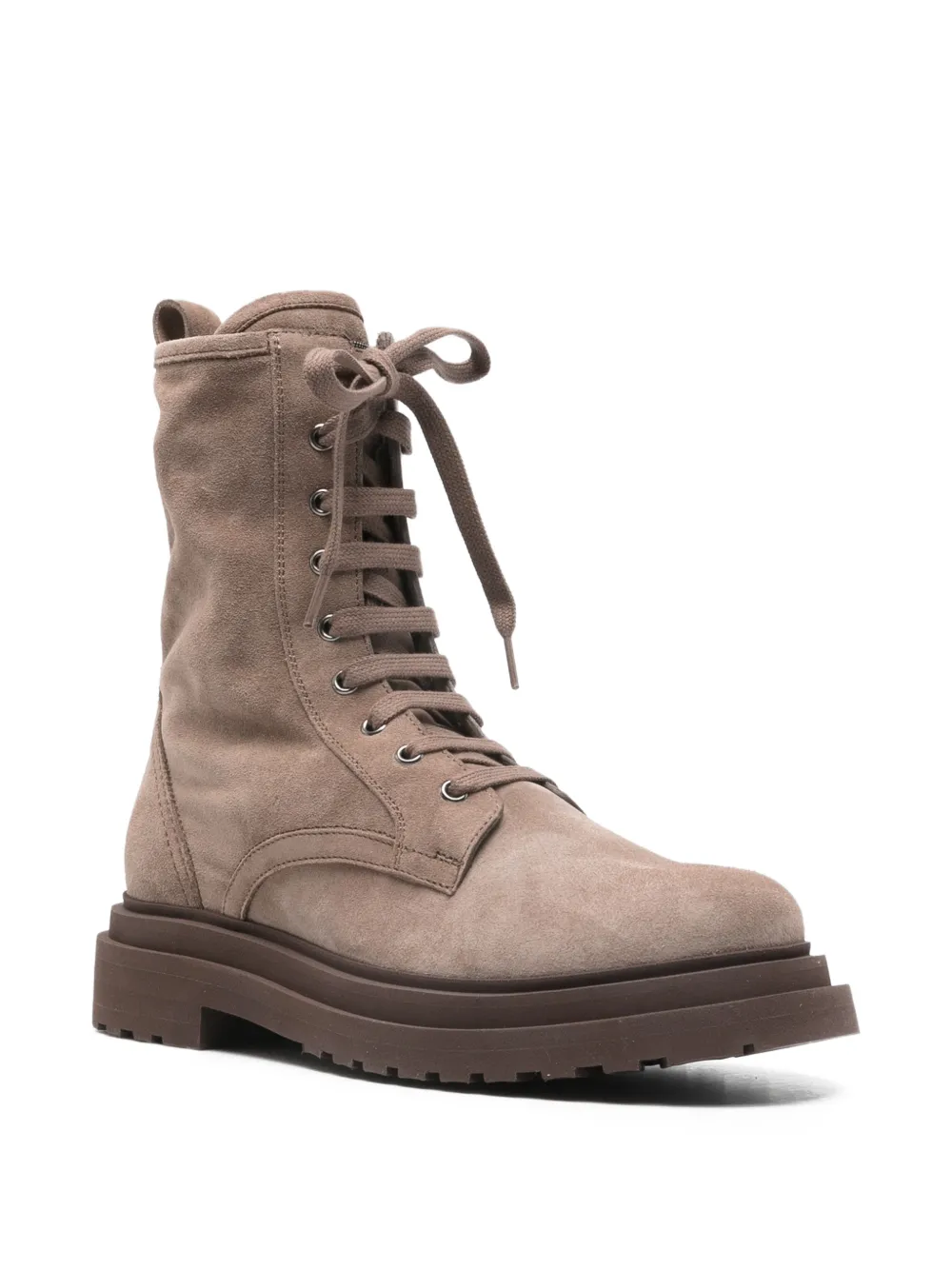 Brunello Cucinelli Veterlaarzen met chunky zool Bruin