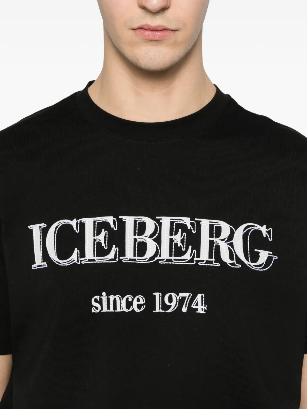 Iceberg T-shirt met logo Zwart
