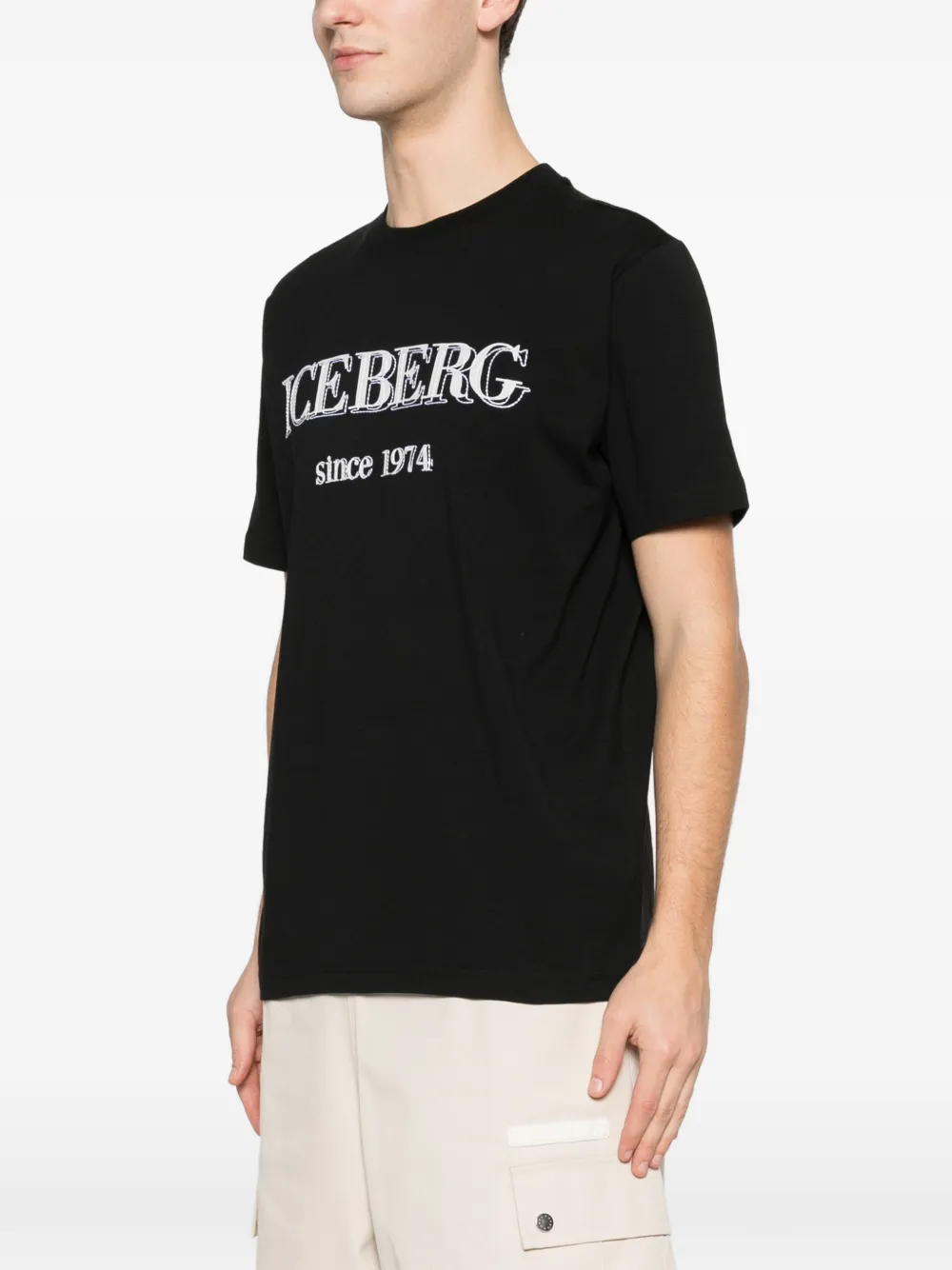 Iceberg T-shirt met logo Zwart