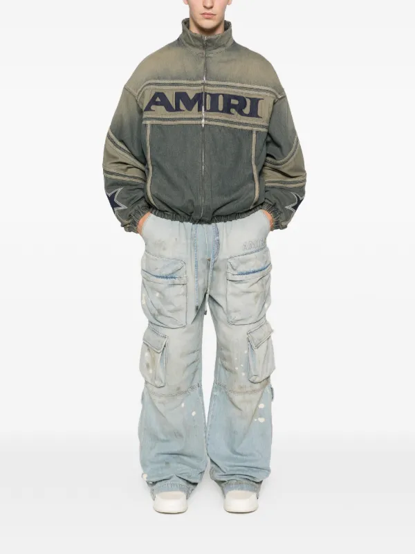 AMIRI ロゴ デニムジャケット | ブルー | FARFETCH JP