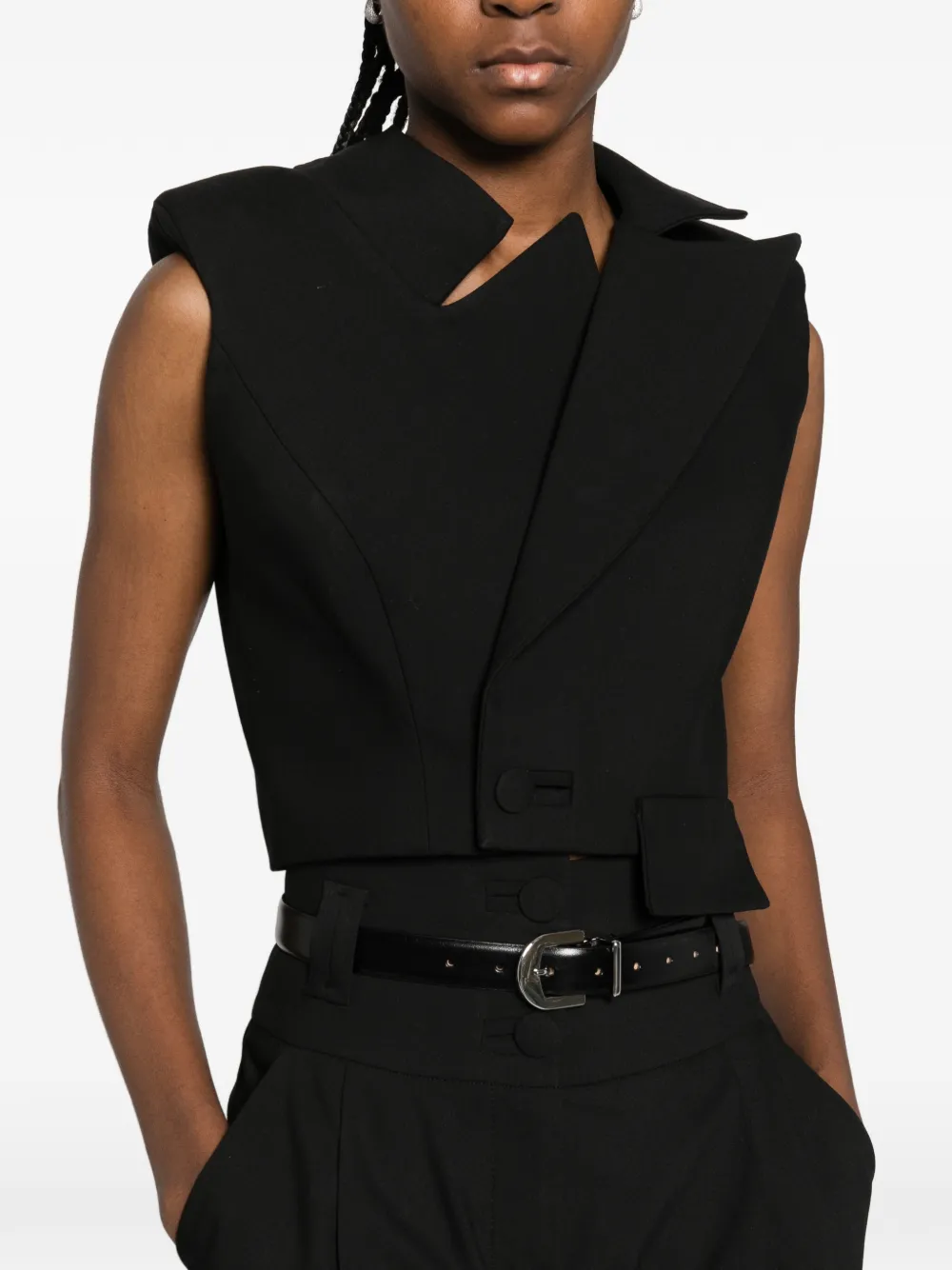 MITILIANE COUTURE Asymmetrische top Zwart