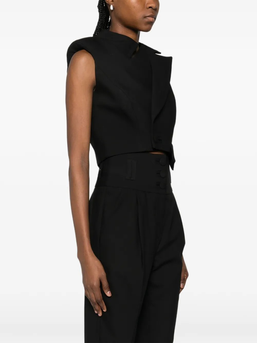 MITILIANE COUTURE Asymmetrische top Zwart