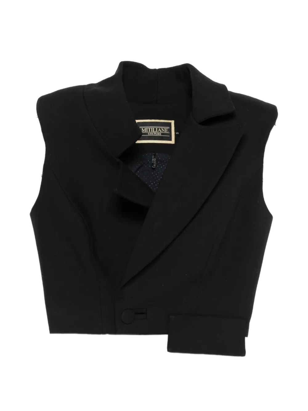 MITILIANE COUTURE Canotta asimmetrica - Nero