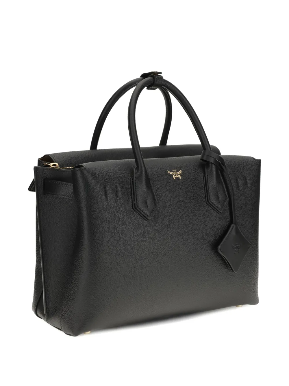 MCM Milla medium leren shopper Zwart