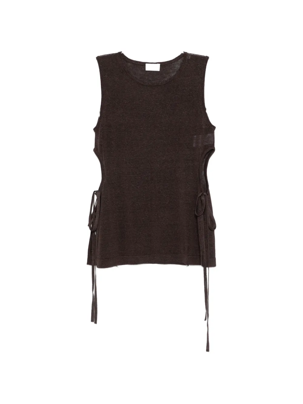 P.A.R.O.S.H. side-ties knitted vest - Marrone