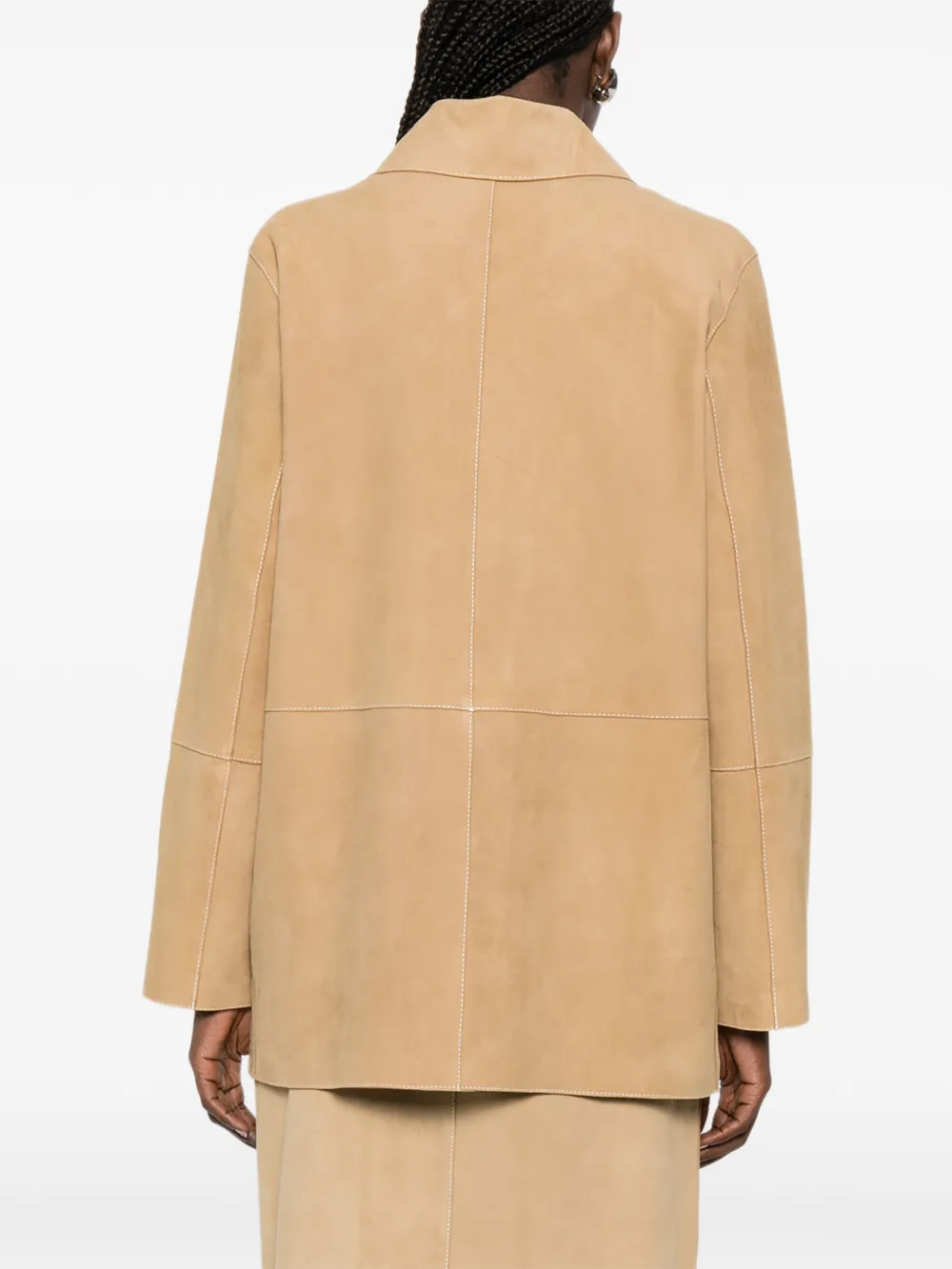 Minuetto Panelled Suede Coat