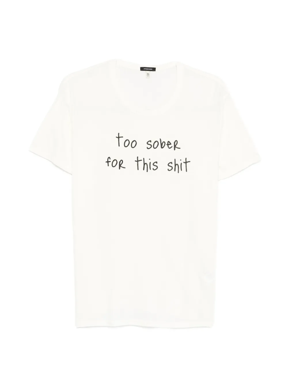 R13 Too Sober printed T-shirt - Toni neutri