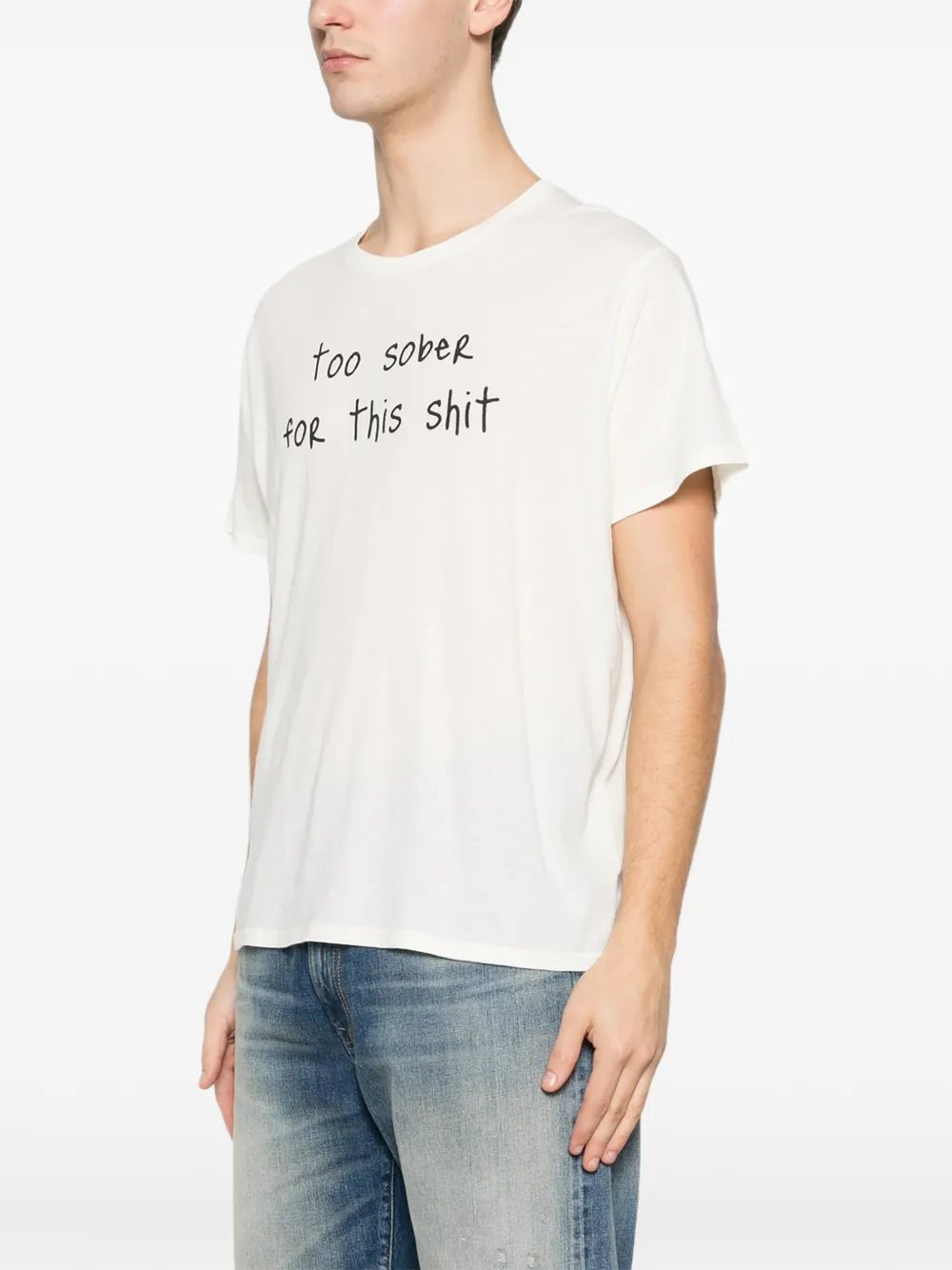  R13 Too Sober Printed T-shirt - Neutrals 