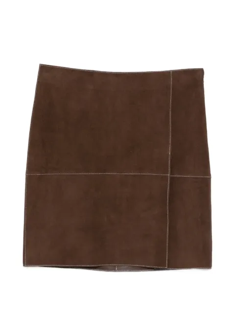 P.A.R.O.S.H. Minuetto suede panelled mini skirt