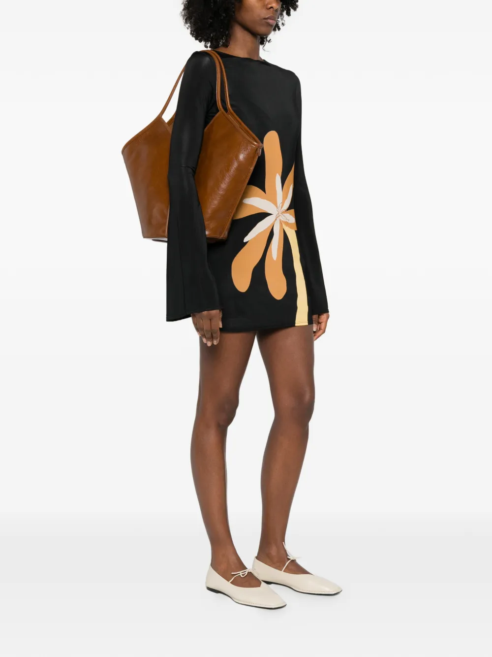 Hereu Calella shoulder bag - Bruin