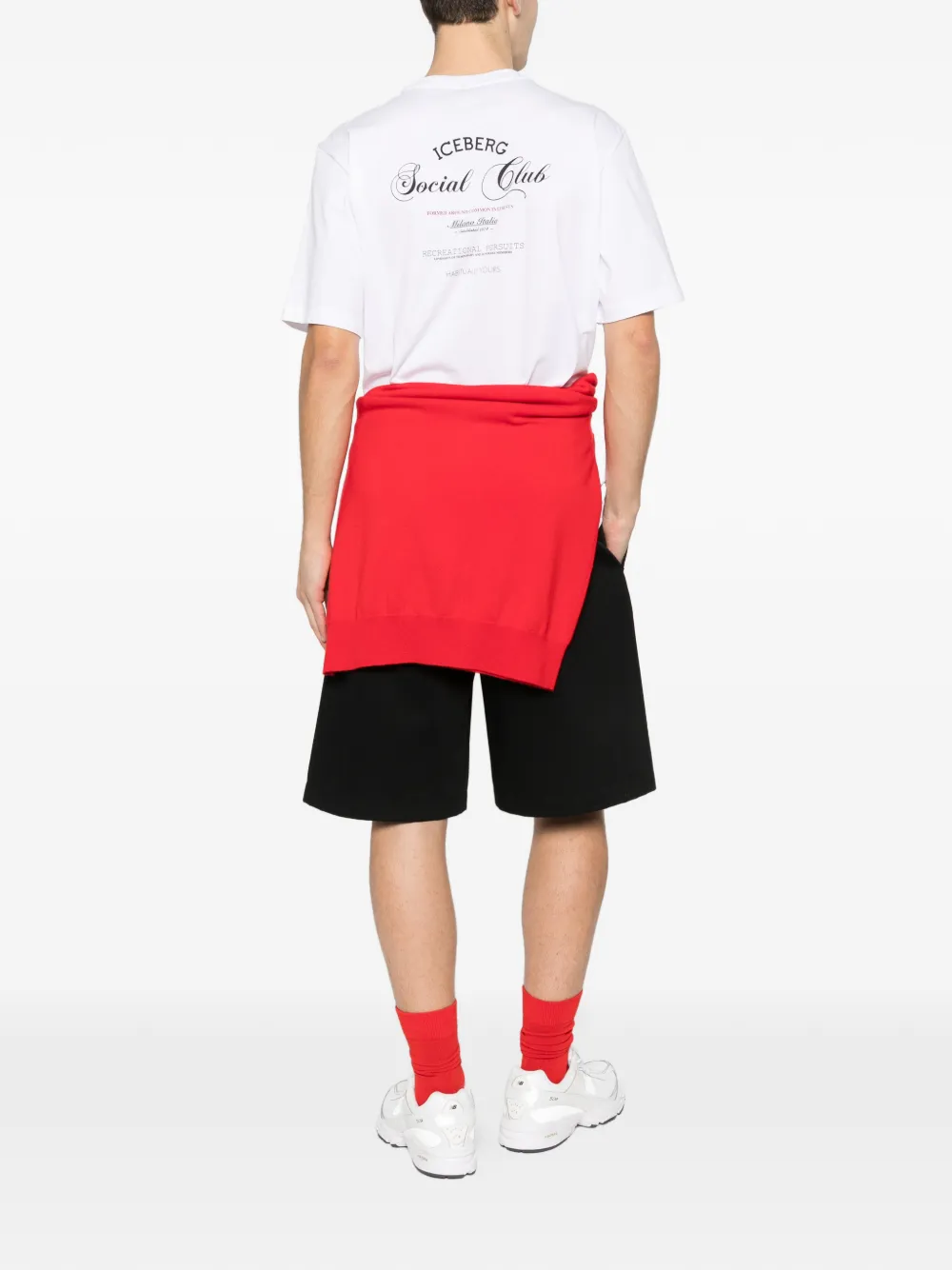 Iceberg logo graphic T-shirt - Wit