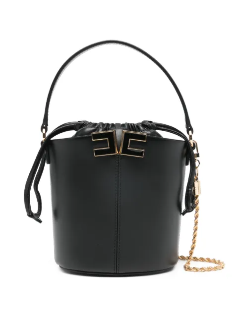 Elisabetta Franchi mini sac seau à plaque logo et lien de resserrage
